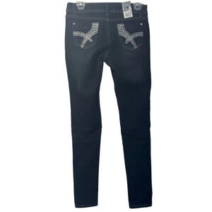 Classic Blue Jeans Womens Size 7 Skinny Dark Blue/Distress